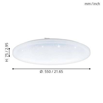 Eglo 98448 - LED Takbelysning FRANIA LED/49,5W/230V