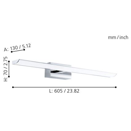 Eglo - LED RGB dimbar badrumsbelysning LED/15,6W/230V IP44 + fjärrkontroll
