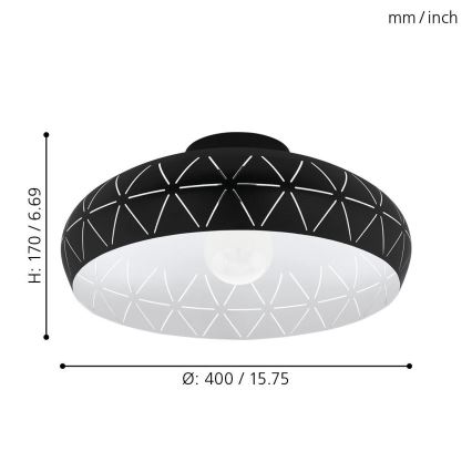 Eglo 98466 - Takbelysning RAMON 1xE27/28W/230V