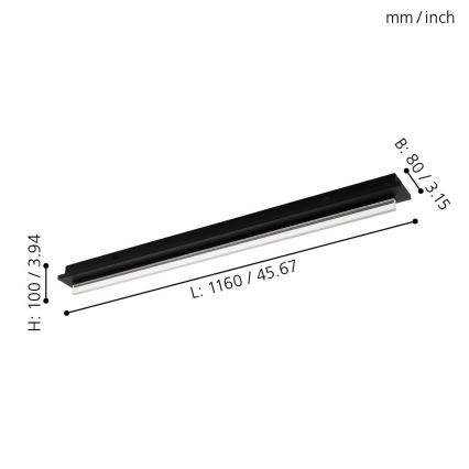 Eglo 98494 - LED Takbelysning SPADAFORA LED/25W/230V