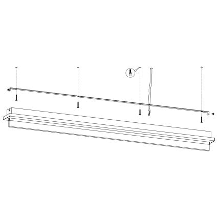 Eglo 98494 - LED Takbelysning SPADAFORA LED/25W/230V