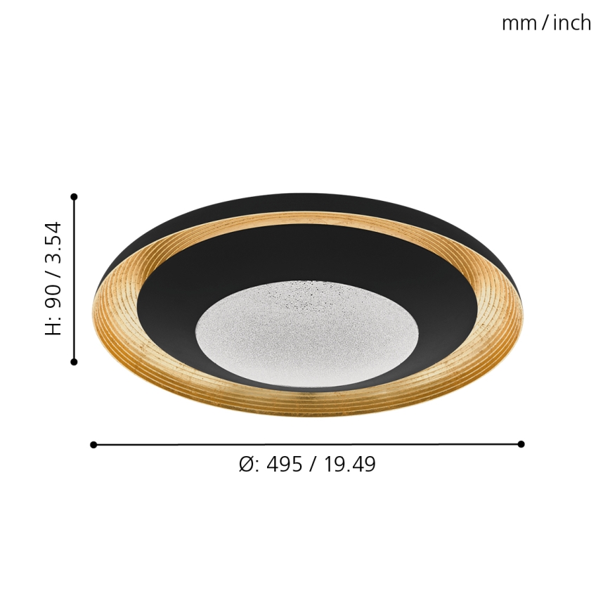 Eglo 98527 - LED Dimbar Takbelysning CANICOSA LED/24,5W/230V + Fjärrkontroll 