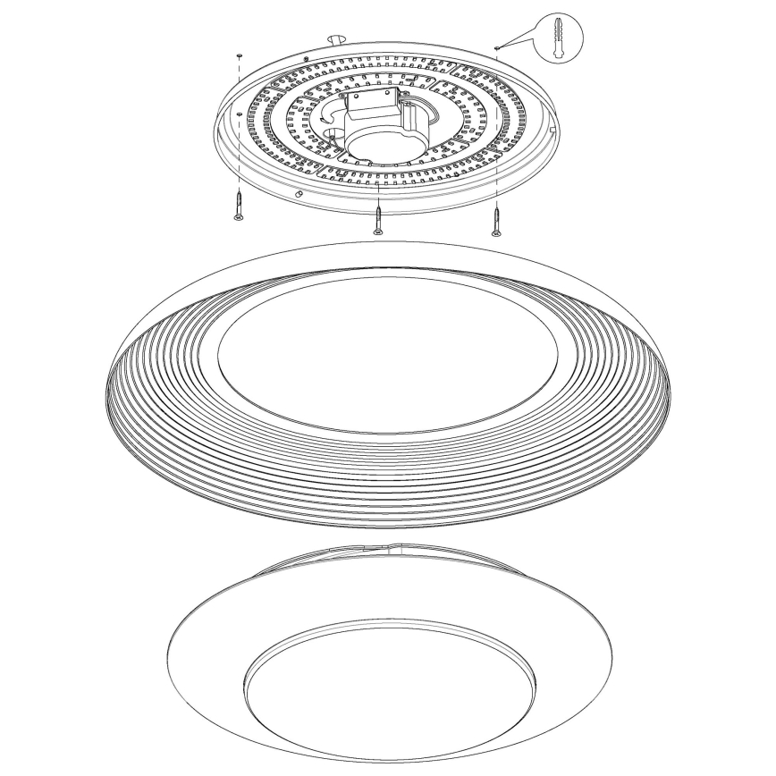 Eglo 98527 - LED Dimbar Takbelysning CANICOSA LED/24,5W/230V + Fjärrkontroll 