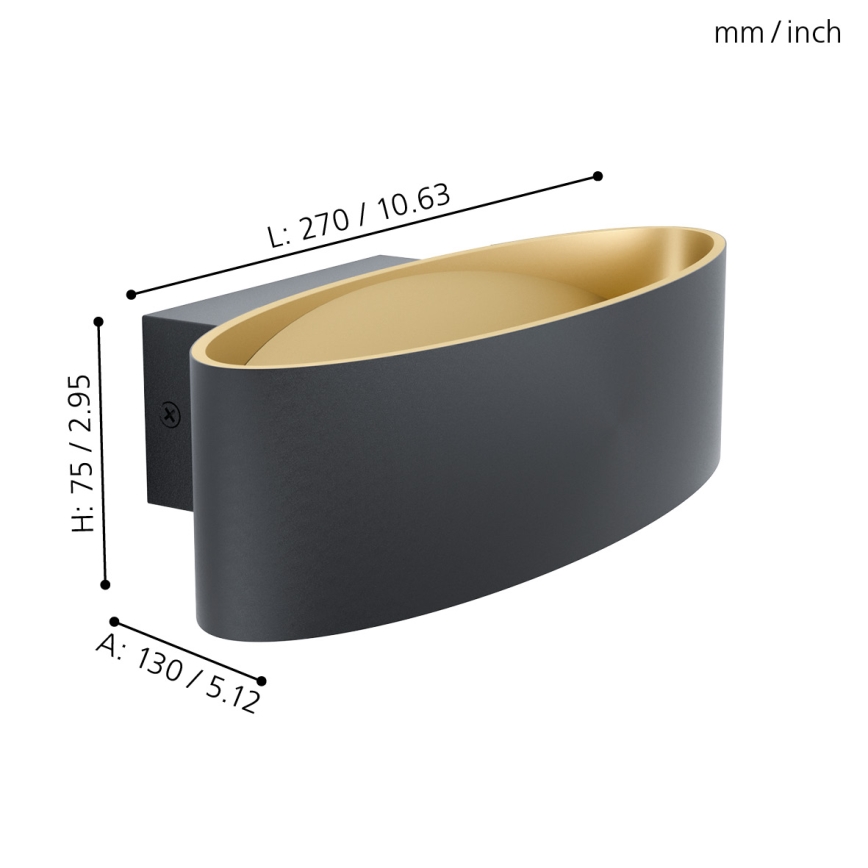 Eglo 98542 - LED Väggbelysning MACCABilI LED/10W/230V