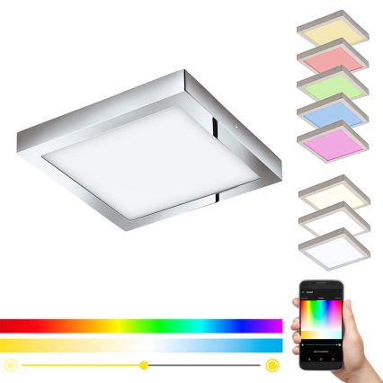 Eglo 98561 - LED RGB Dimbar Takbelysning FUEVA-C LED/21W/230V