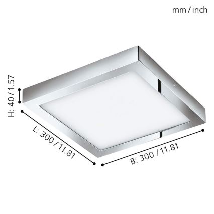 Eglo 98561 - LED RGB Dimbar Takbelysning FUEVA-C LED/21W/230V