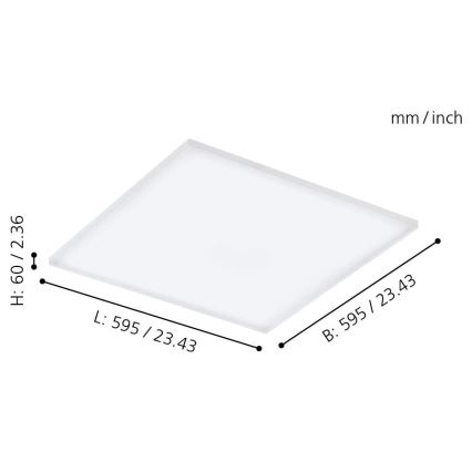 Eglo 98564 - LED RGB Dimbar Takbelysning TURCONA-C LED/30W/230V + Fjärrstyrd