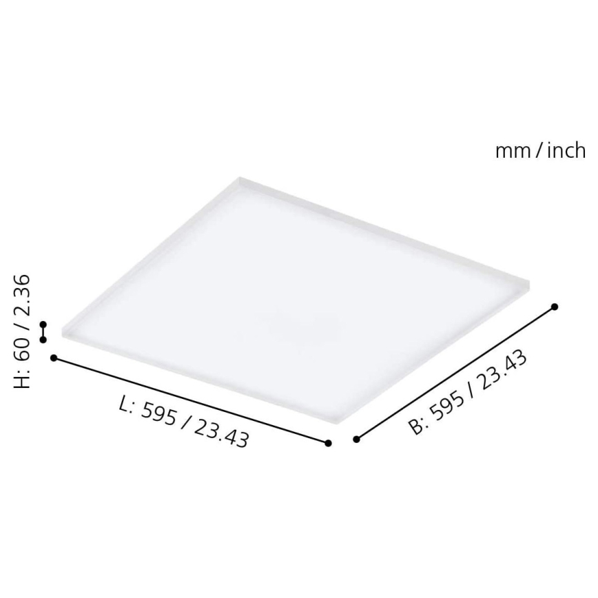 Eglo 98564 - LED RGB Dimbar Takbelysning TURCONA-C LED/30W/230V + Fjärrstyrd