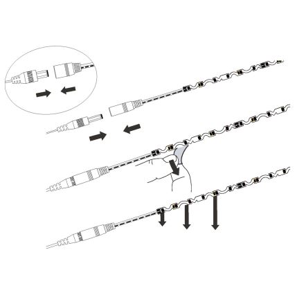 Eglo 98571 - LED-slinga ljusslinga LED/9,6W/230V/24V