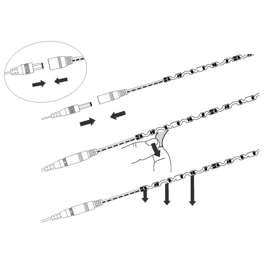 Eglo 98571 - LED-slinga ljusslinga LED/9,6W/230V/24V