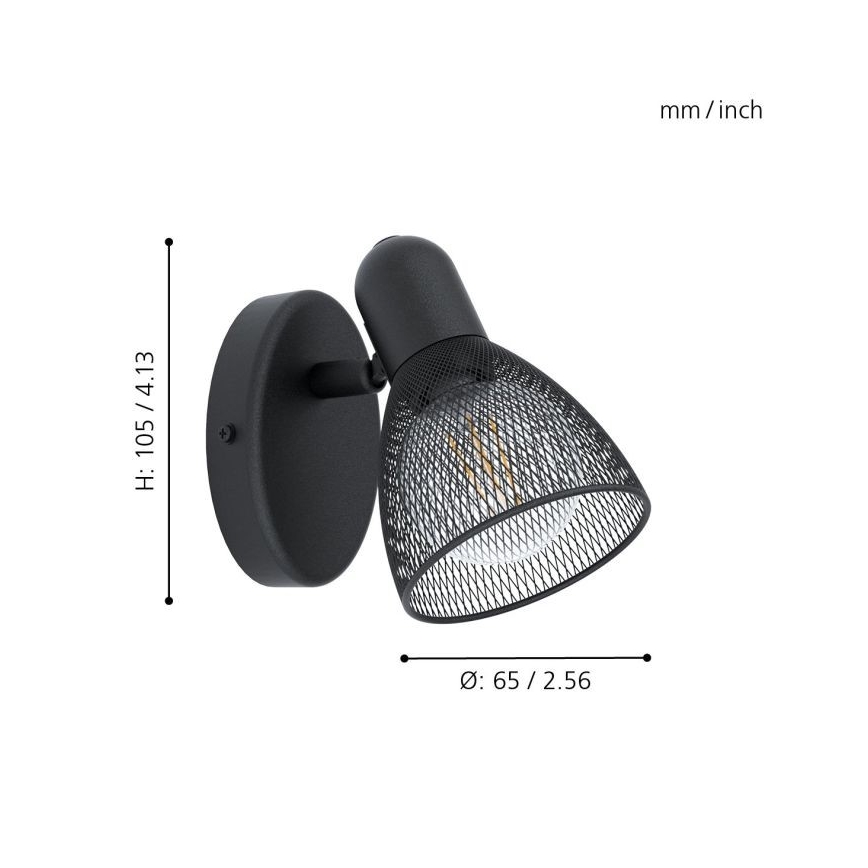 Eglo 98621 - Väggspotlight CAROVIGNO 1xE14/28W/230V