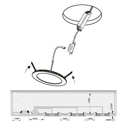 Eglo - KIT 3x Infälld LED badrumsbelysning FUEVA 1xLED/2,8W/230V IP44 skinande krom