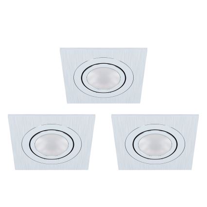 Eglo - SET 3x Infälld LED-belysning  AREITIO 3xGU10/5W/230V