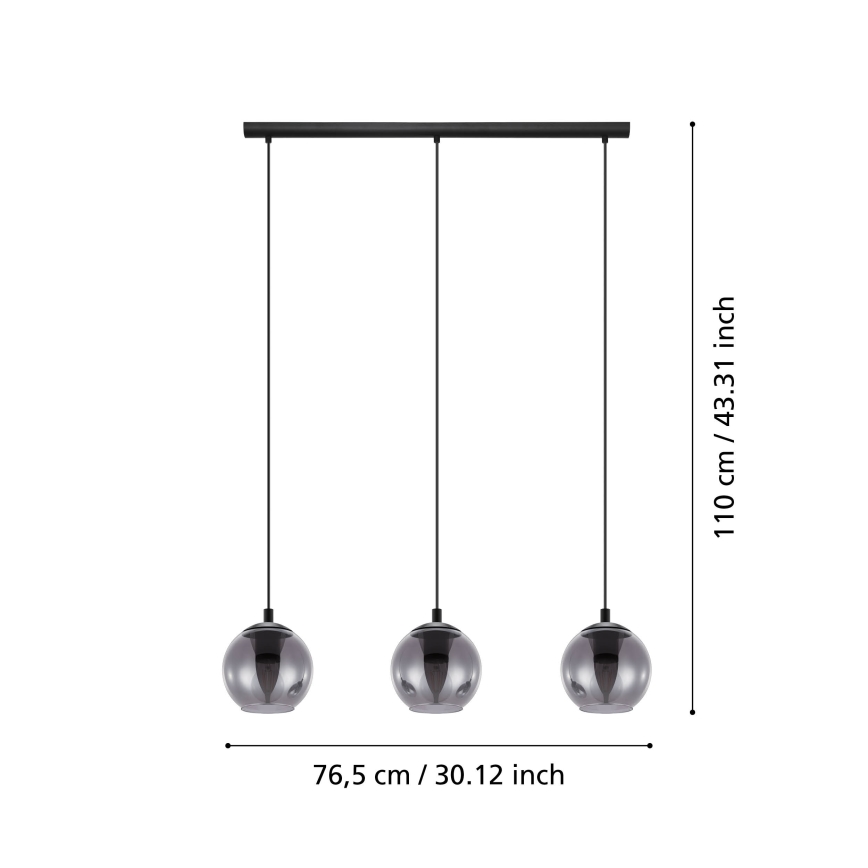 Eglo - Taklampa med 3xE27/40W/230V