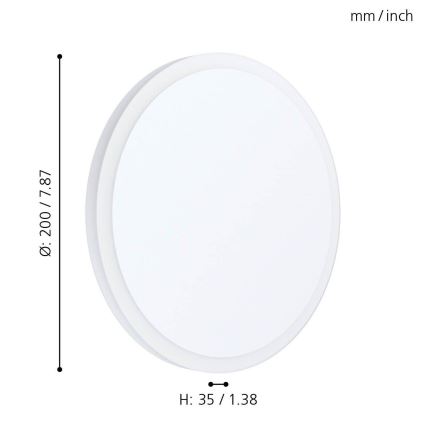 Eglo 98656 - LED Takbelysning MONGODIO 1 LED/8,6W/230V