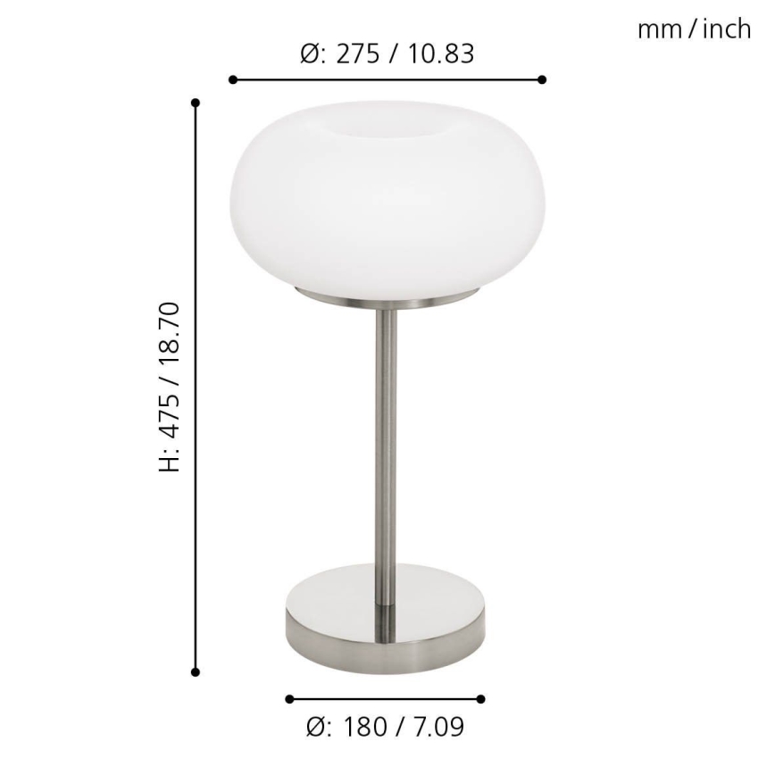 Eglo - LED RGB Ljusreglerad bordslampa OPTICA-C LED/16W/230V diameter 27,5 cm