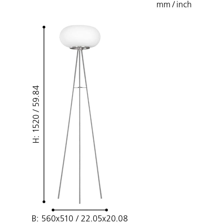 Eglo - LED RGB Dimbar golvlampa OPTICA-C LED/17W/230V diameter 56 cm