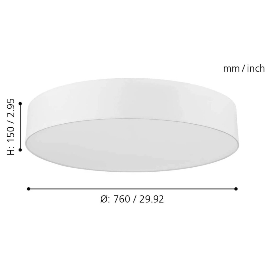 Eglo - LED RGBW Dimbar taklampa ROMAO-C LED/45W/230V + fjärrkontroll