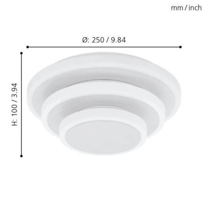 Eglo 98676 - LED Takbelysning ELGVERO LED/11,4W/230V + LED/8,6W + LED/5,4W