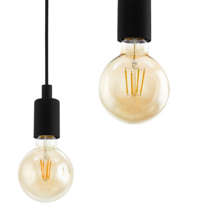 Eglo - Ljuskrona med textilsladd 6xE27/60W/230V spindel