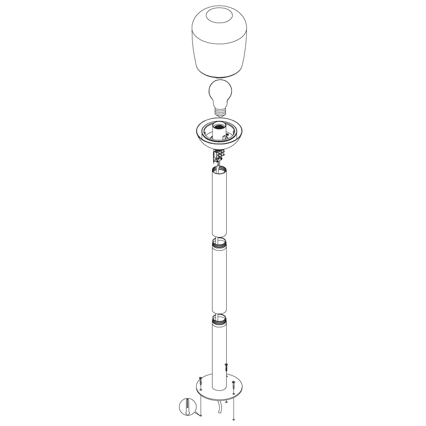 Eglo 98703 - Utomhuslampa DONATORI 1xE27/60W/230V IP44