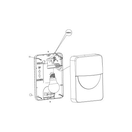 Eglo 98704 - Utomhus Väggbelysning SALVANESCO 1xE27/28W/230V IP44
