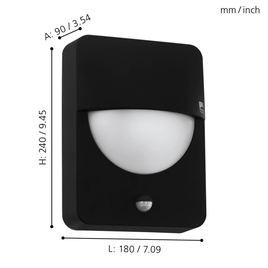 Eglo 98705 - Utomhusbelysning med sensor SALVANESCO 1xE27/28W/230V IP44