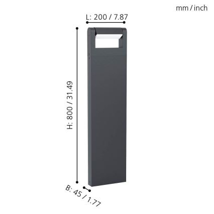 Eglo 98708 - LED Utomhuslampa BRIANZA LED/4,8W/230V IP44