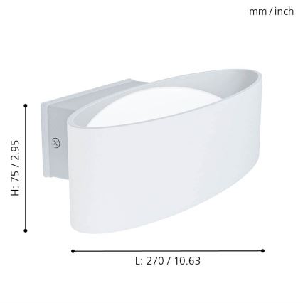 Eglo 98709 - LED Utomhus Väggbelysning CHINOA LED/10W/230V IP44