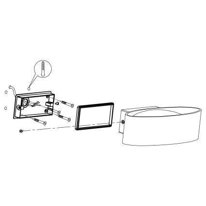 Eglo 98711 - LED Utomhus Väggbelysning CHINOA LED/10W/230V IP44