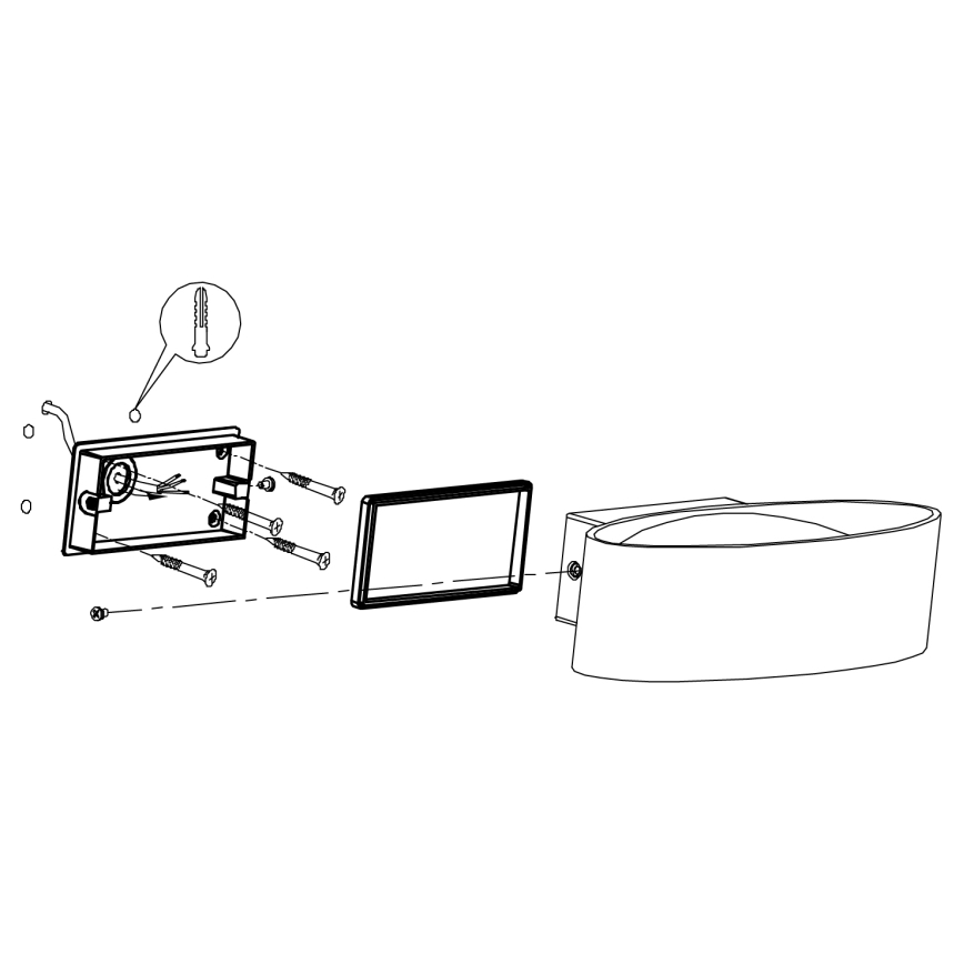 Eglo 98711 - LED Utomhus Väggbelysning CHINOA LED/10W/230V IP44