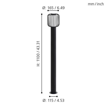 Eglo 98724 - Utomhuslampa RAVELLO 1xE27/28W/230V IP44