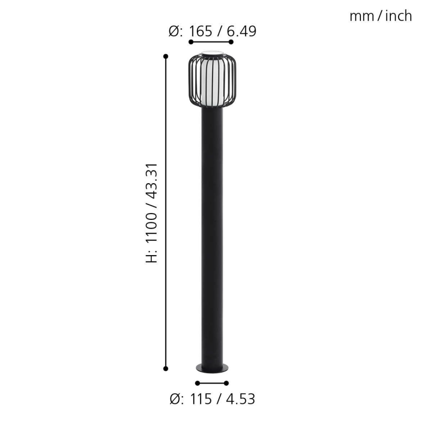Eglo 98724 - Utomhuslampa RAVELLO 1xE27/28W/230V IP44