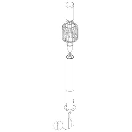 Eglo 98724 - Utomhuslampa RAVELLO 1xE27/28W/230V IP44