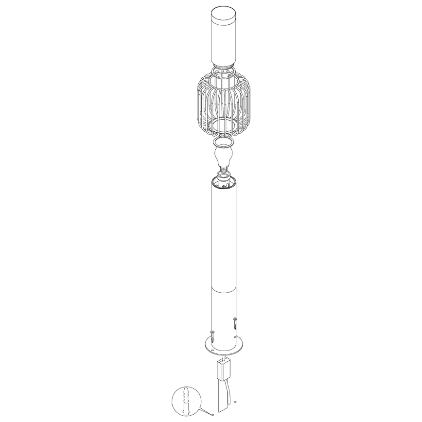 Eglo 98724 - Utomhuslampa RAVELLO 1xE27/28W/230V IP44