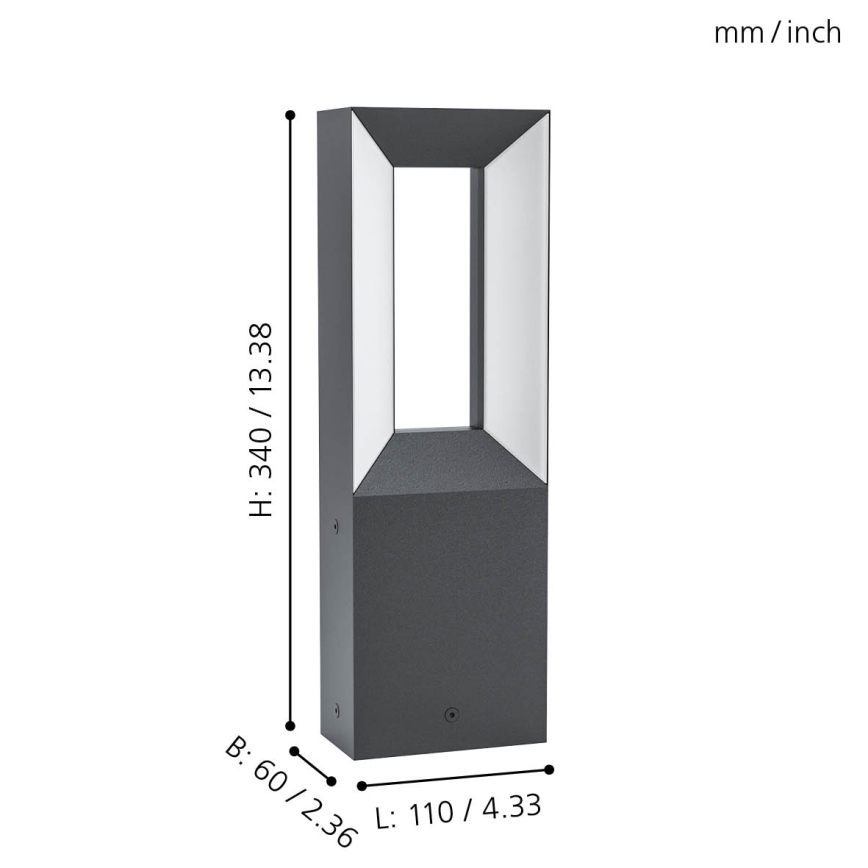 Eglo - LED Utomhusbelysning 2xLED/5W/230V IP44 34 cm