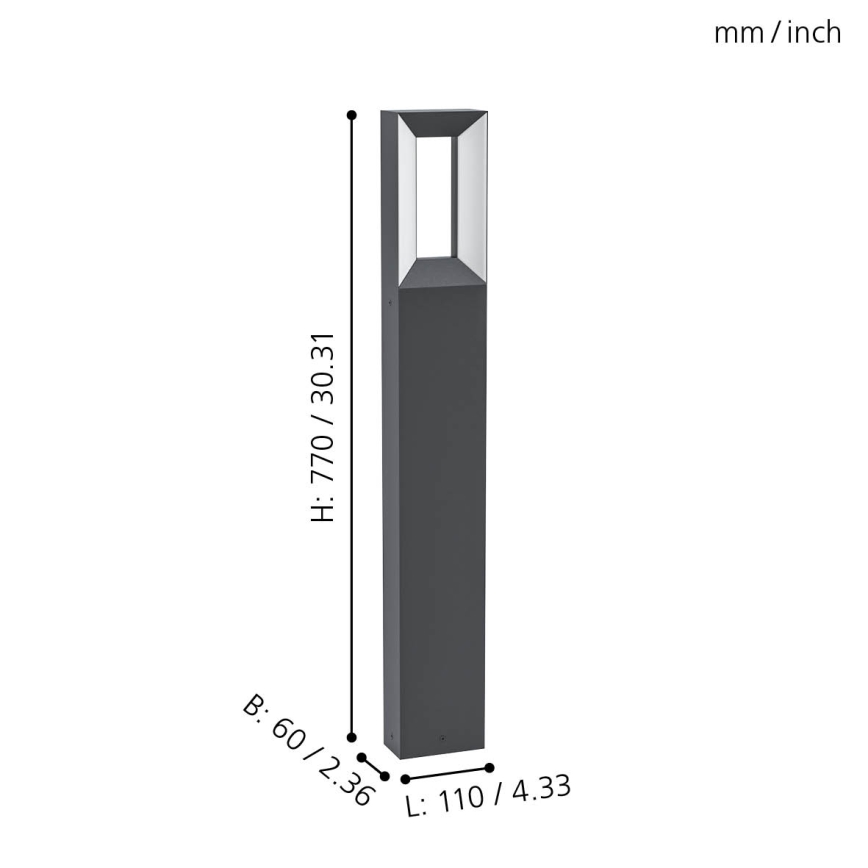 Eglo - LED Utomhusbelysning 2xLED/5W/230V IP44 77 cm