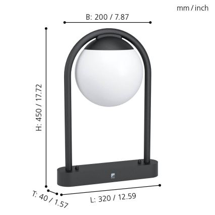 Eglo 98732 - Utomhuslampa VECCHIA 1xE27/28W/230V IP44