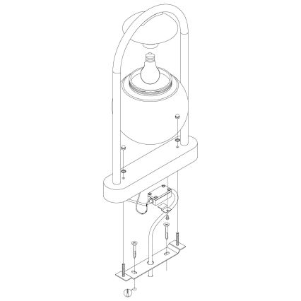 Eglo 98732 - Utomhuslampa VECCHIA 1xE27/28W/230V IP44