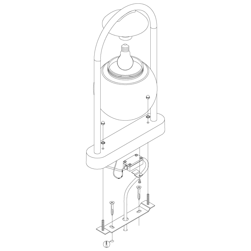 Eglo 98732 - Utomhuslampa VECCHIA 1xE27/28W/230V IP44