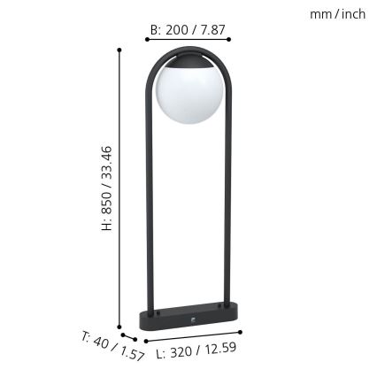 Eglo 98733 - Utomhuslampa VECCHIA 1xE27/28W/230V IP44