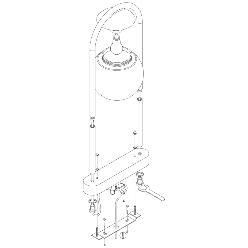 Eglo 98733 - Utomhuslampa VECCHIA 1xE27/28W/230V IP44