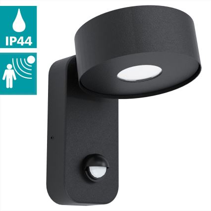 Eglo 98738 - LED Utomhus Väggbelysning med sensor PALOSCO LED/6W/230V IP44