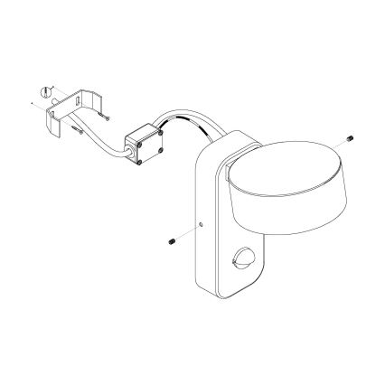 Eglo 98738 - LED Utomhus Väggbelysning med sensor PALOSCO LED/6W/230V IP44