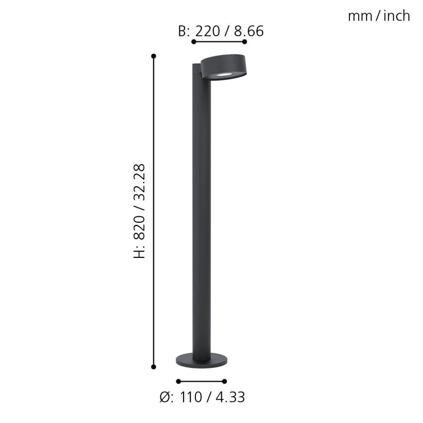 Eglo 98739 - LED Utomhuslampa PALOSCO LED/6W/230V IP44