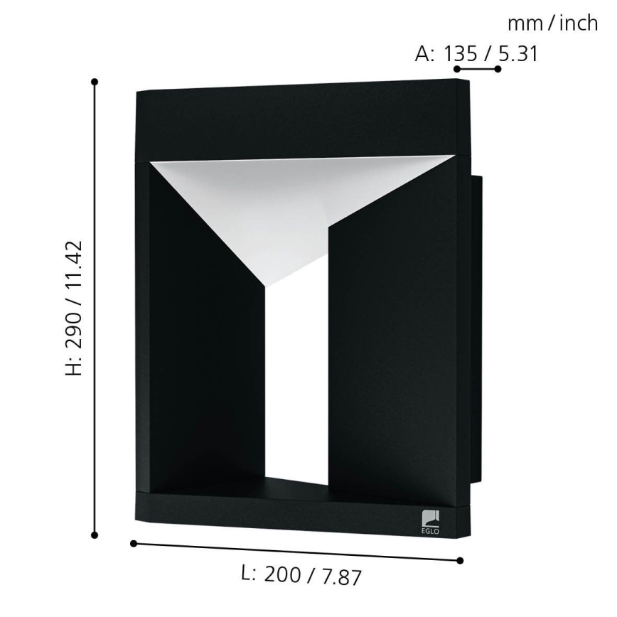 Eglo 98748 - LED Utomhus Väggbelysning NEMBRO LED/10W/230V IP54