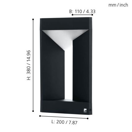 Eglo 98749 - LED Utomhus Väggbelysning NEMBRO LED/10W/230V IP54