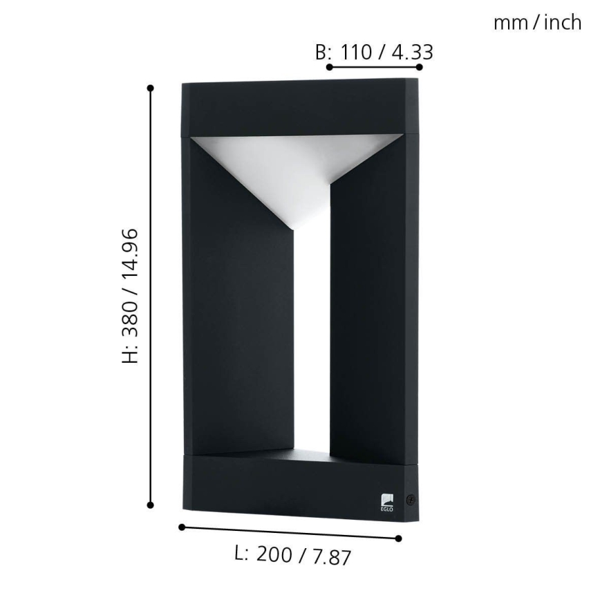 Eglo 98749 - LED Utomhus Väggbelysning NEMBRO LED/10W/230V IP54