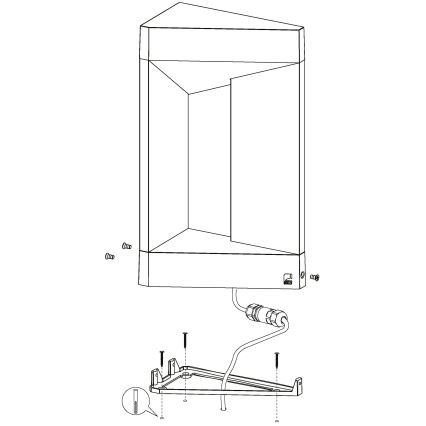 Eglo 98749 - LED Utomhus Väggbelysning NEMBRO LED/10W/230V IP54
