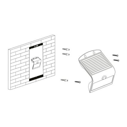 Eglo - Solcellsbelysning med sensor LED/3,2W/3,7V 2000 mAh IP54